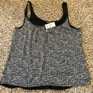 NWT black, white, and grey tank